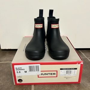 Hunter Chelsea black rain boot
